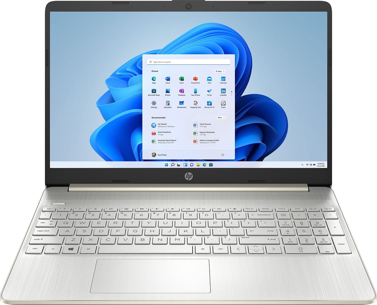 HP Laptop táctil de 15.6 pulgadas, Intel Core i7-1165G7 de 11ª generación, Intel Iris Xe, 16 GB RAM, 512 GB SSD, Windows 11 Home (Plateado Natural) 3Y058UA