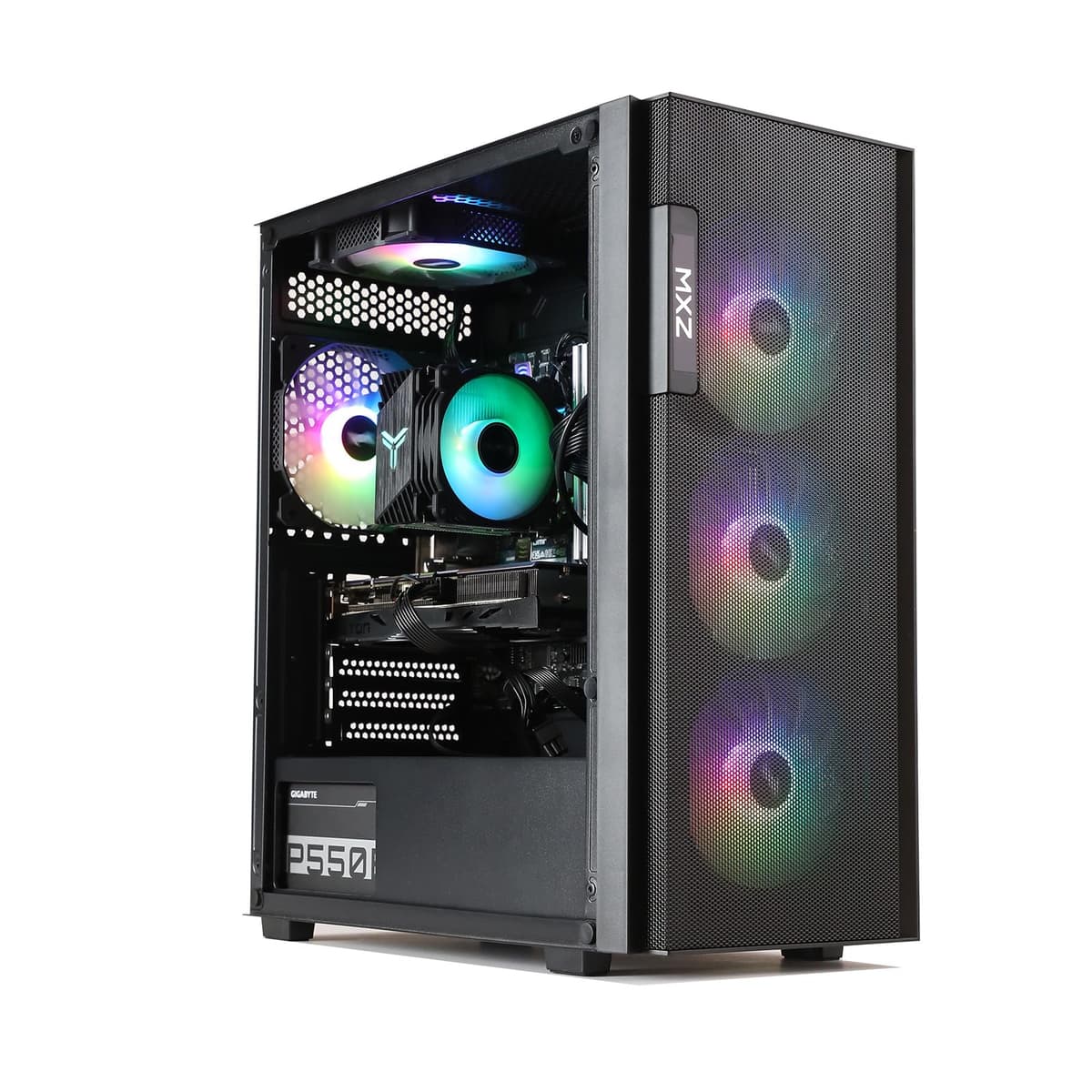 Computadora Gamer MXZ I5 10600KF, RTX 3060, 8GB×2 DDR4, NVMe M.2 1TB, 6 Ventiladores RGB, Windows 11 Pro Lista para Usar, Desktop Gamer (I5 10600KF | RTX 3060)