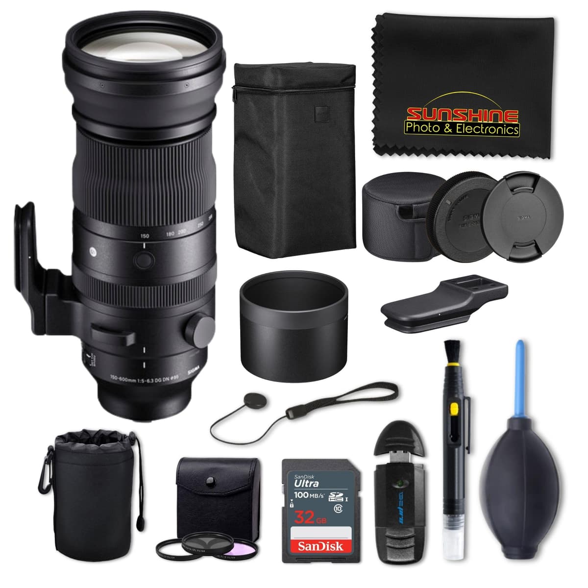 Sigma 150-600mm f5-6.3 DG DN OS Sports para Sony E - Sunshine Photo Advanced Bundle SIG-150600MM563SONY