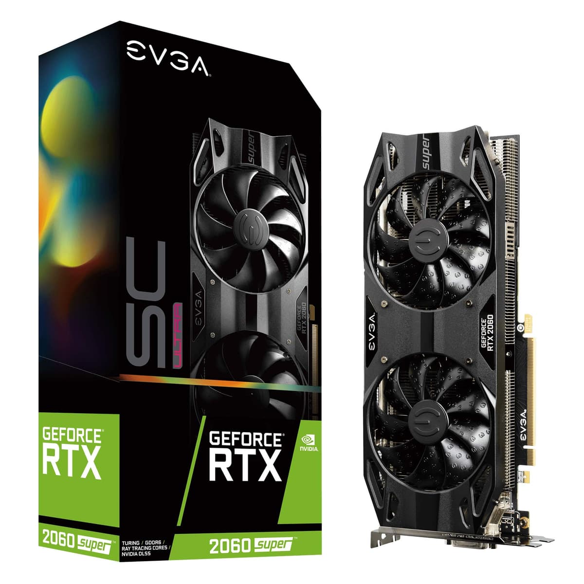 EVGA GeForce RTX 2060 Super SC Ultra Gaming 8192MB GDDR6 Tarjeta de Video 08G-P4-3067-KR
