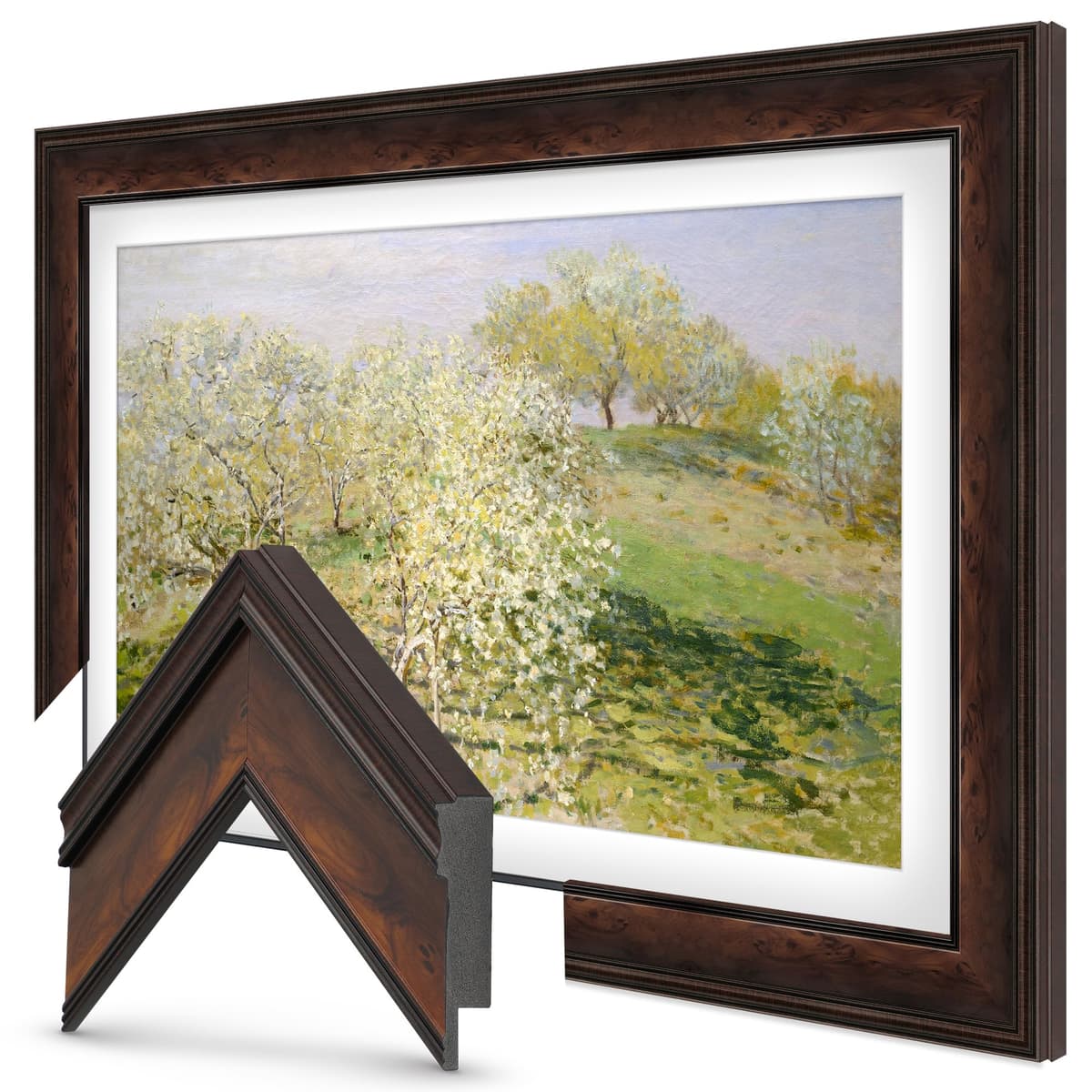 Burlwood 85" Premiere Deco TV Frame - Compatible SOLO con Samsung The Frame (2021-2025)