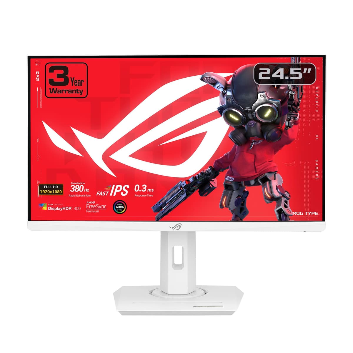 ASUS ROG Strix XG259QNG-W 24.5" FHD 380Hz Fast IPS White Gaming Monitor