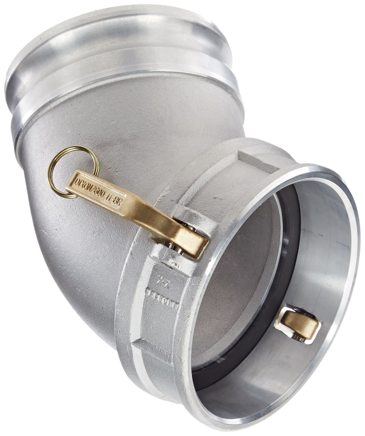 Dixon 600DA-45AL Cople camlock aluminio codo 45° 6" plug x 6" socket