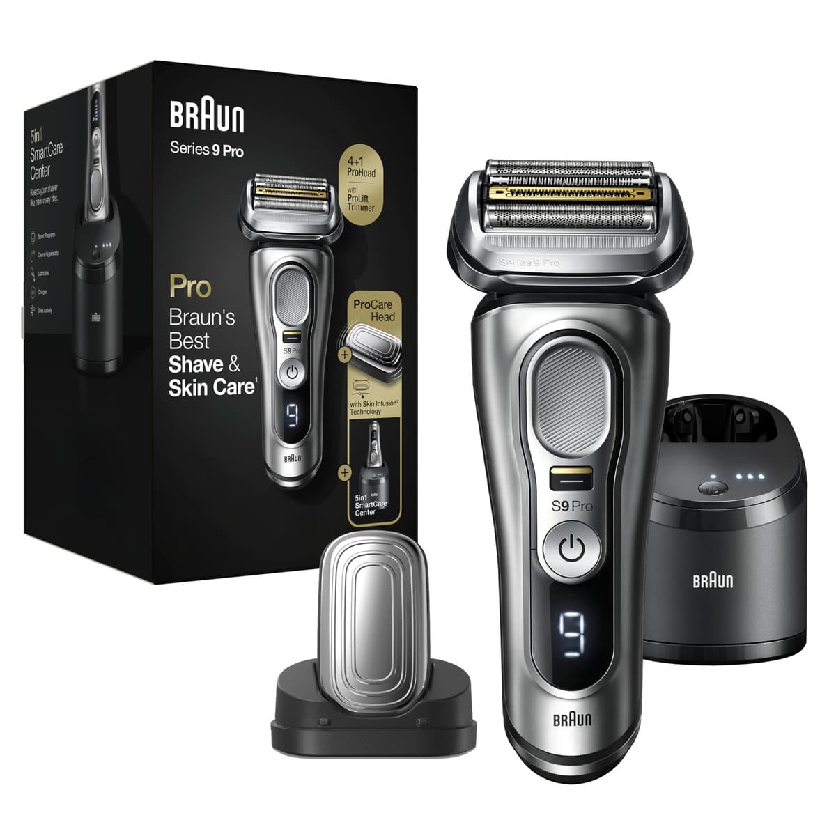 Afeitadora Braun Series 9 Pro 9487cc con Clean & Charge y ProCare