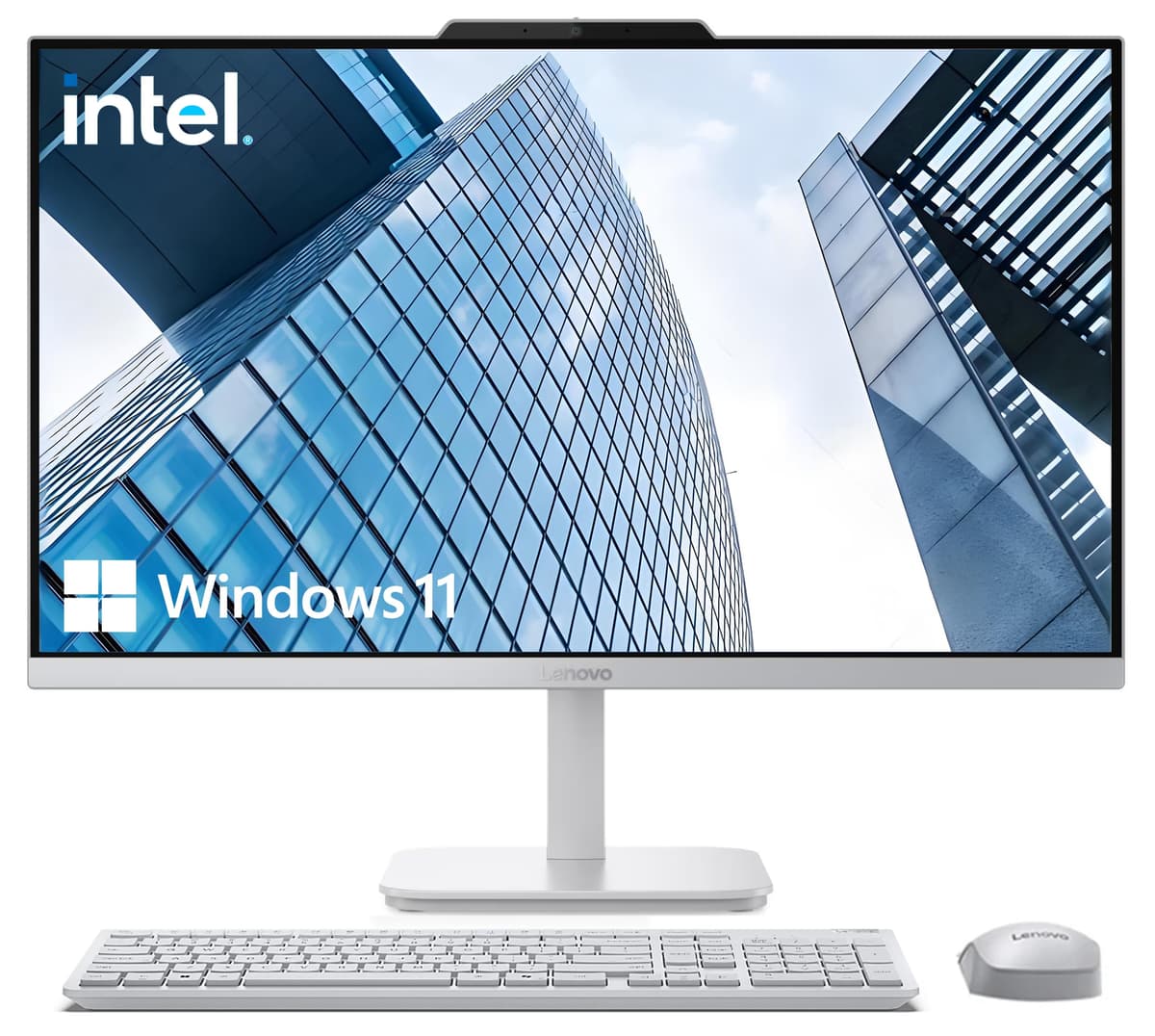 Computadora All-in-One Lenovo 24" FHD para Hogar y Oficina, Procesador Intel, 32GB RAM, SSD PCIe 2TB, Vent-Hear, WiFi 6, Bluetooth 5.2, HDMI, AIO Empresarial, Teclado y Mouse Inalámbricos, Windows 11 A100