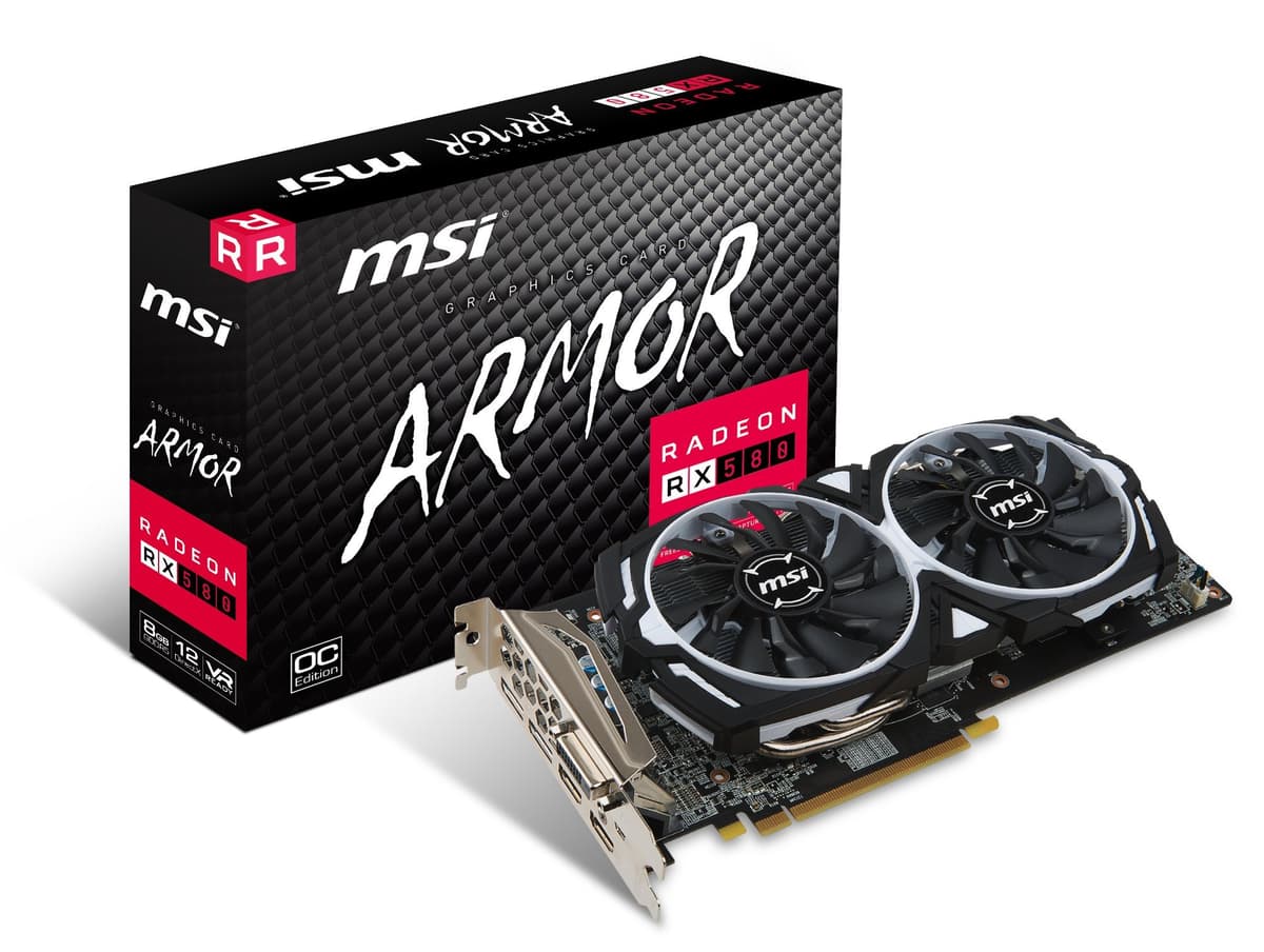 MSI Tarjeta Gráfica VGA RX 580 Armor 8G OC
