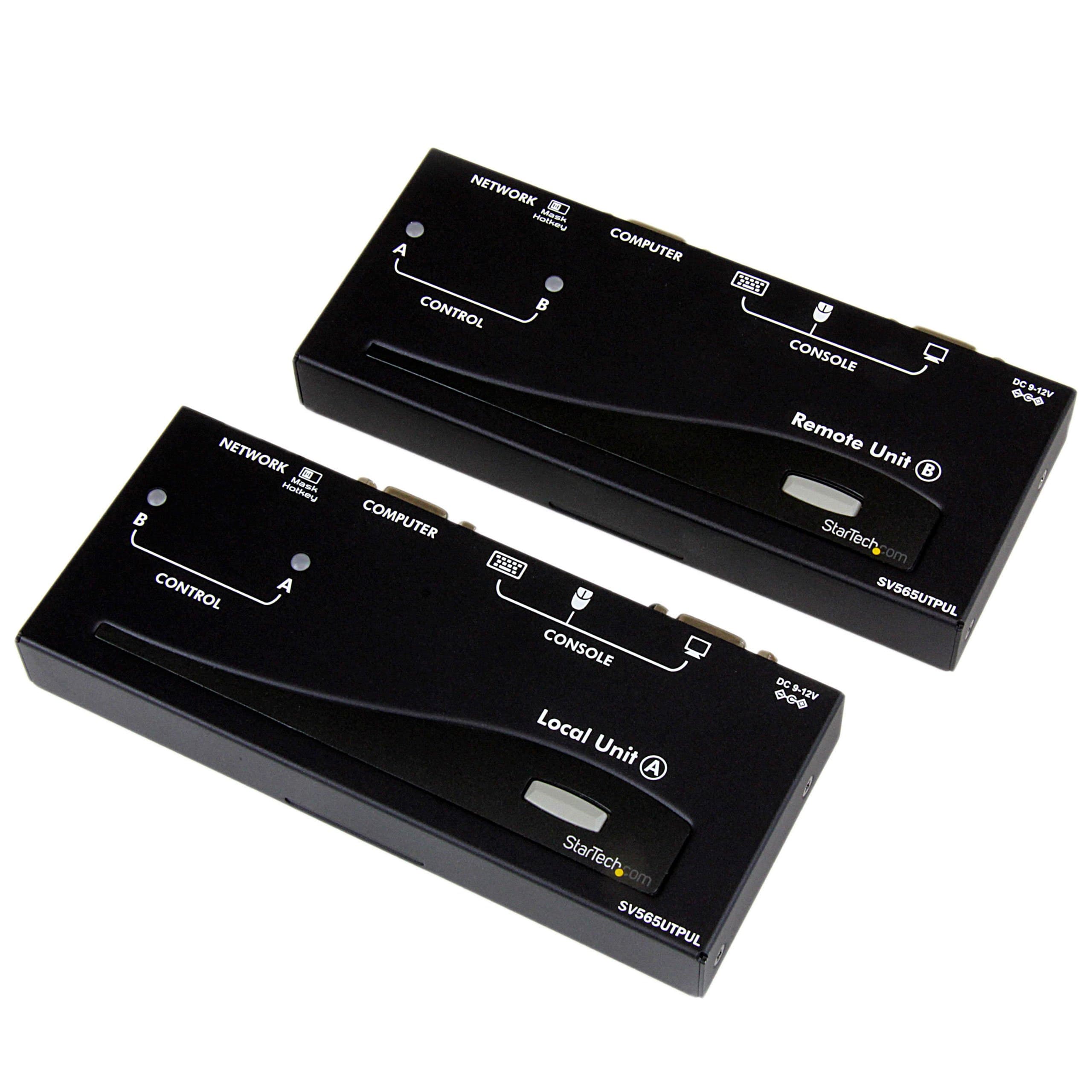 StarTech.com Extensor KVM USB VGA de Largo Alcance 1000 pies sobre CAT5/5e CAT6 UTP - Consola KVM sobre Ethernet para múltiples servidores/PCs Grado IT (SV565UTPUL)
