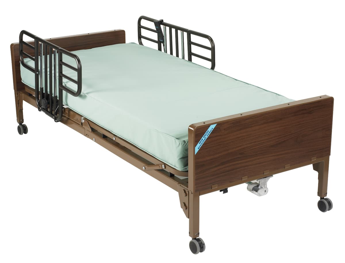Drive Medical Cama hospitalaria bariátrica de servicio pesado, marrón, 48 15033