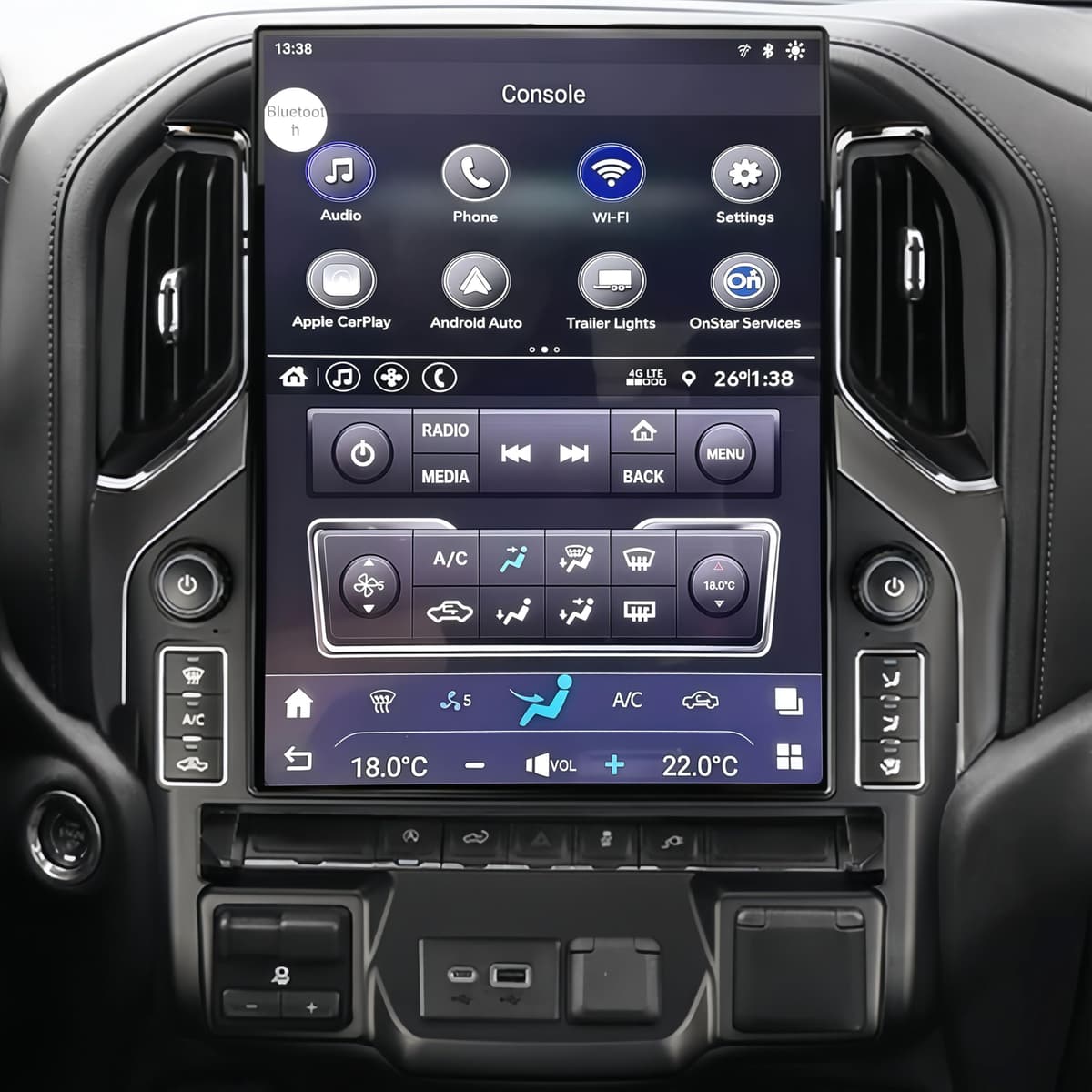 SNATEEN Radio Android 15.6" Android 13.0 con Pantalla Táctil para Chevrolet Silverado / GMC Sierra 2019-2023 0H-VD33-TLGW