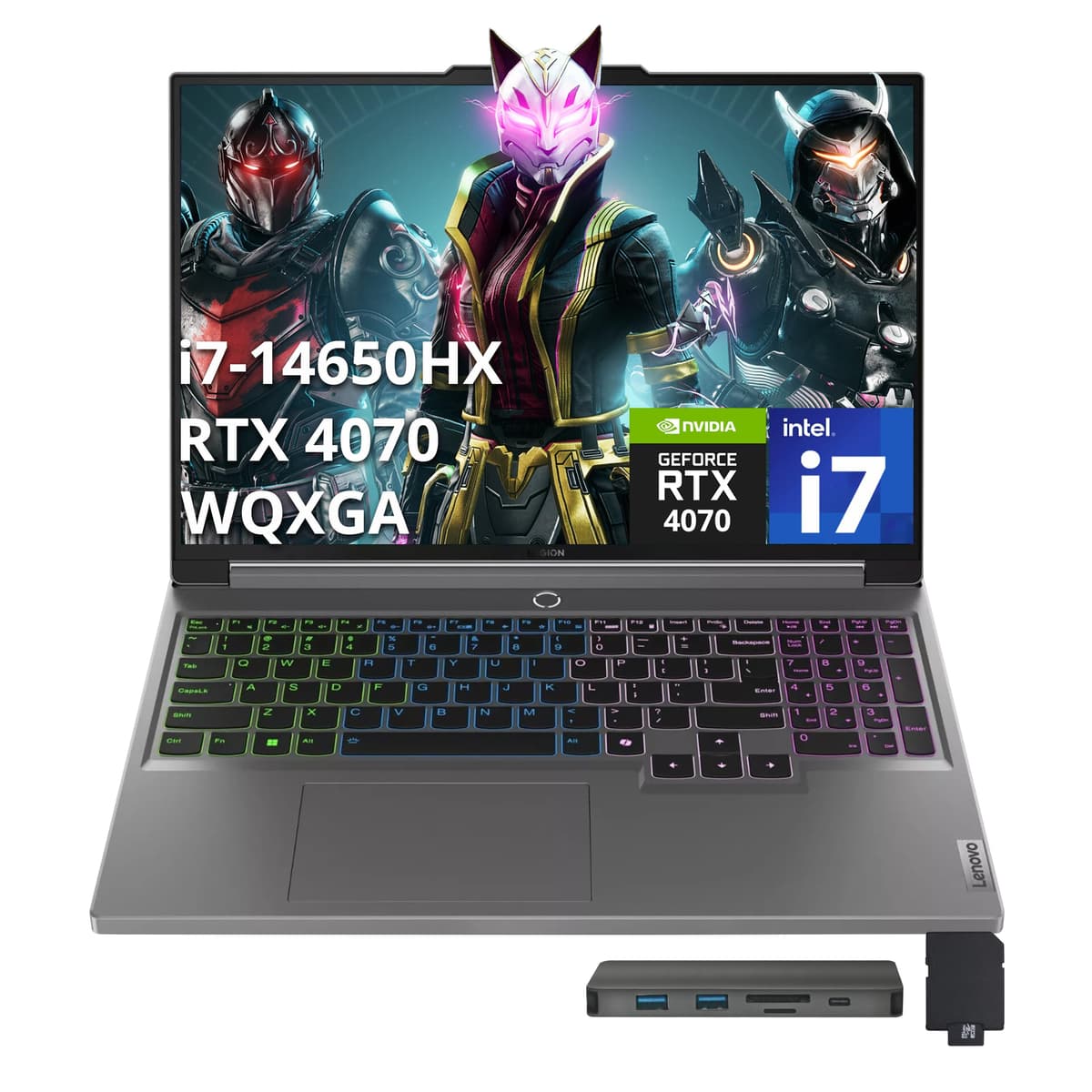 Lenovo Legion 5 16" WQXGA 165Hz i7-14650HX RTX 4070 (64GB DDR5, 2TB SSD) - Luna Grey