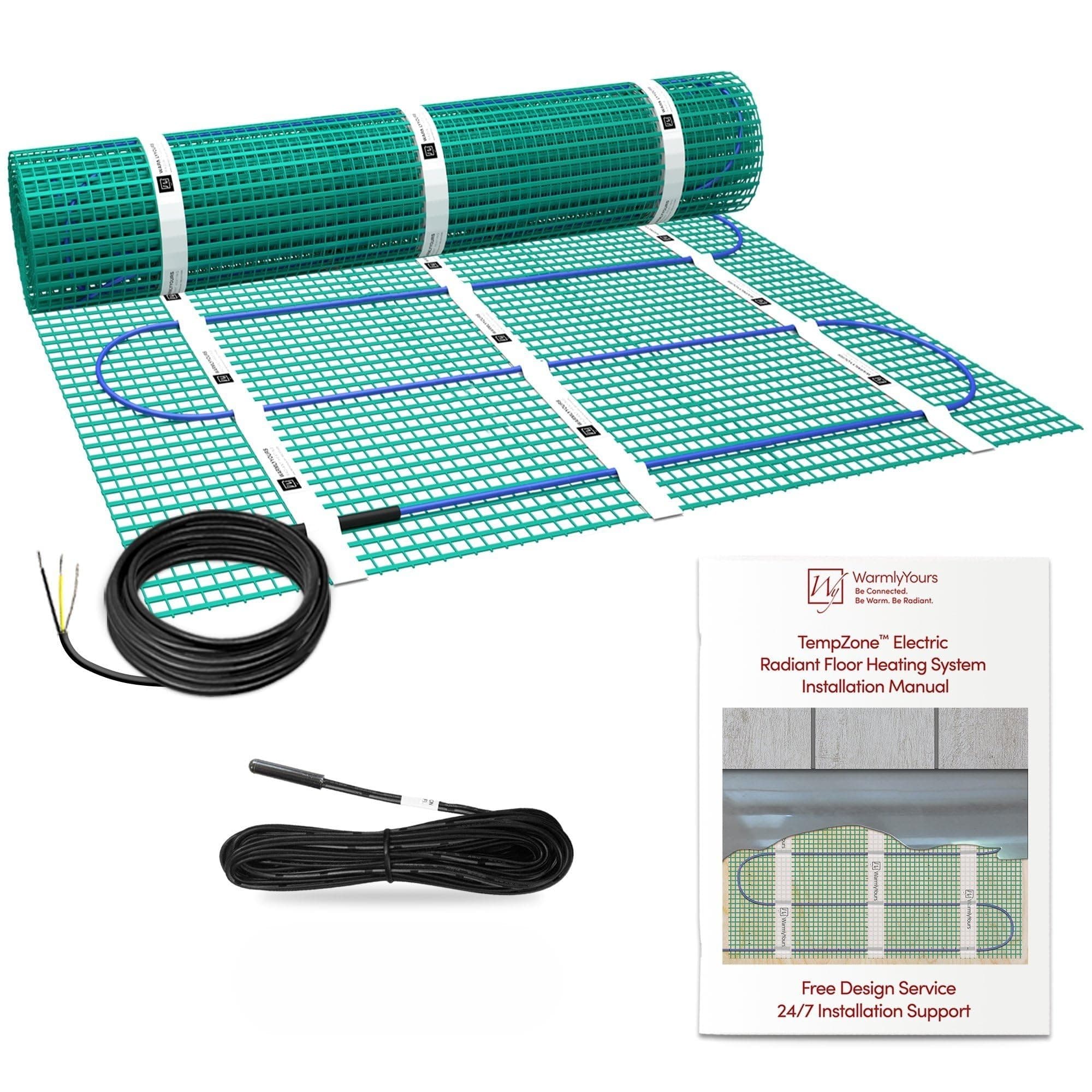 WarmlyYours TempZone Flex 180 ft² 240V Alfombra Eléctrica Calefactora TRT240-3.0x60