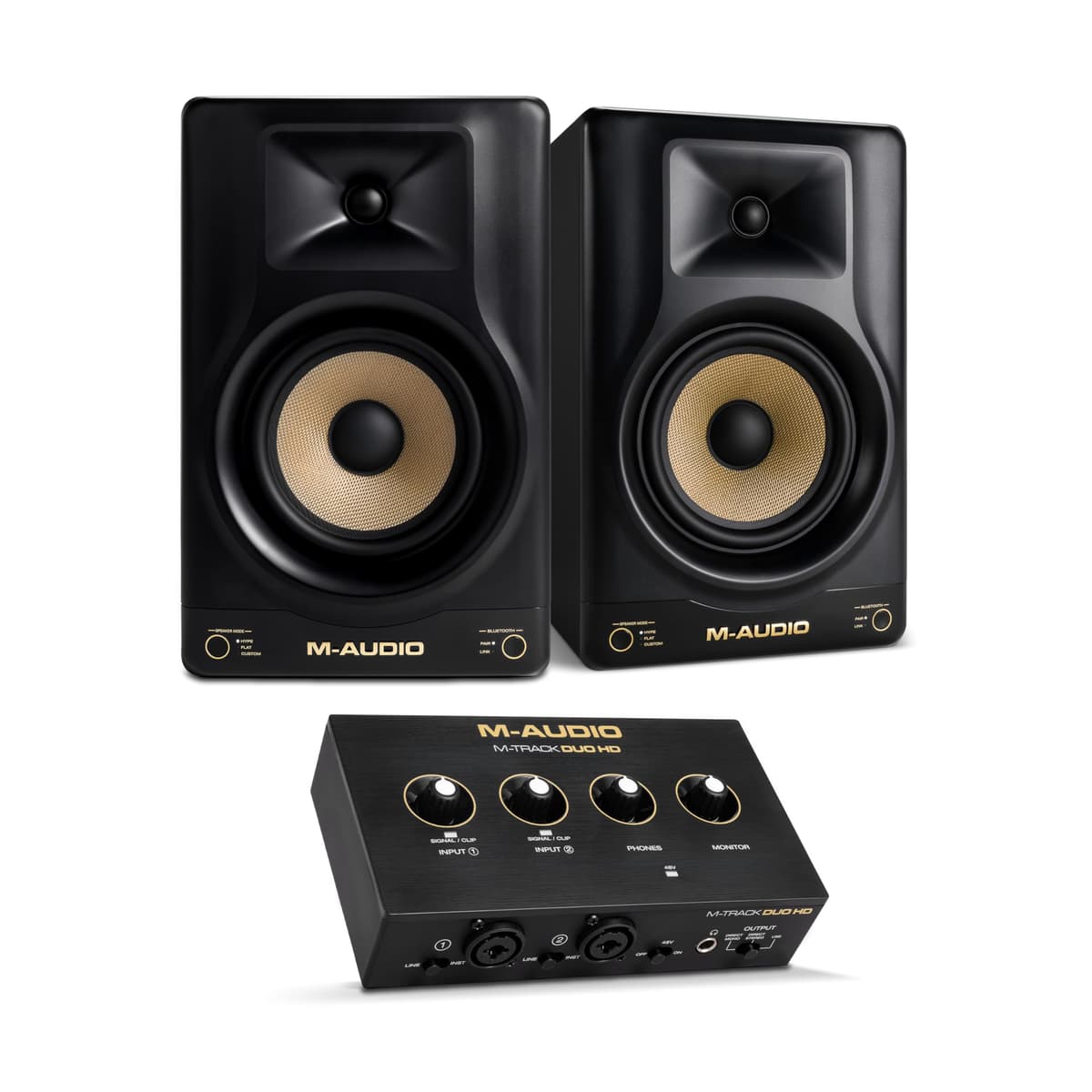 M-AUDIO Forty Eighty Monitores Estudio Pareja + Interfaz HD Dual XLR 24-bit/192kHz
