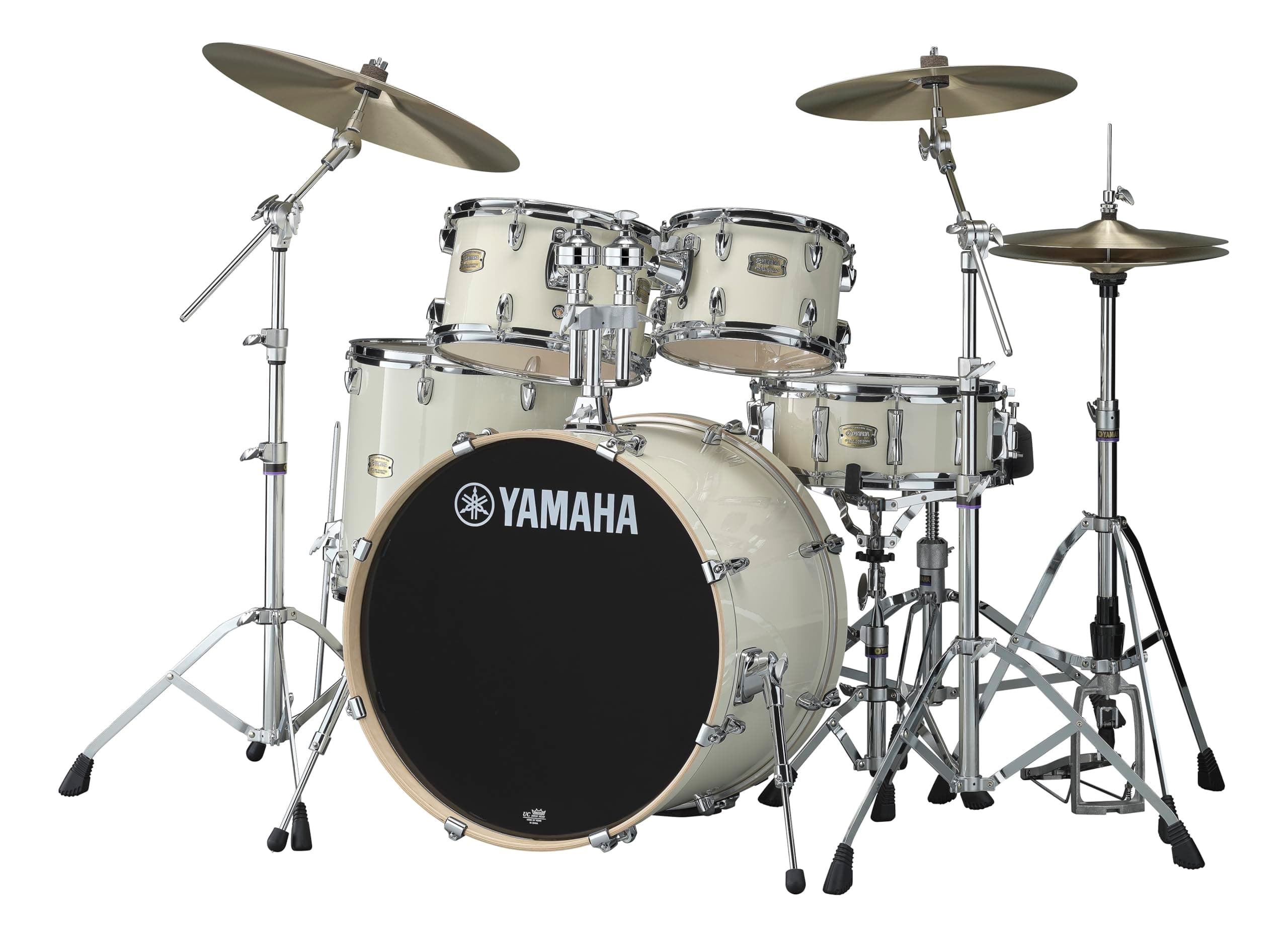 Yamaha Stage Custom Birch 5pc Drum Shell Pack con bombo 22" y redoblante 14" Classic White (SBP2F50CLW)