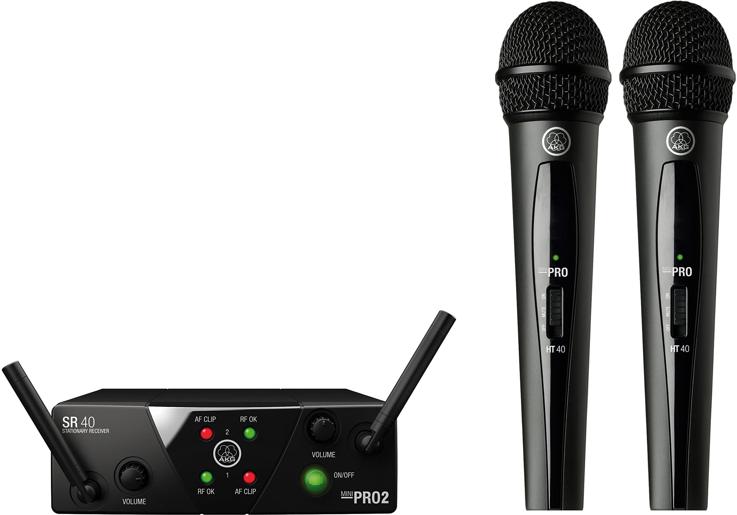 AKG WMS40 Mini2 Sistema de Micrófono Inalámbrico Vocal US25A/C WMS40MINI2 VOC-SET US25A/C