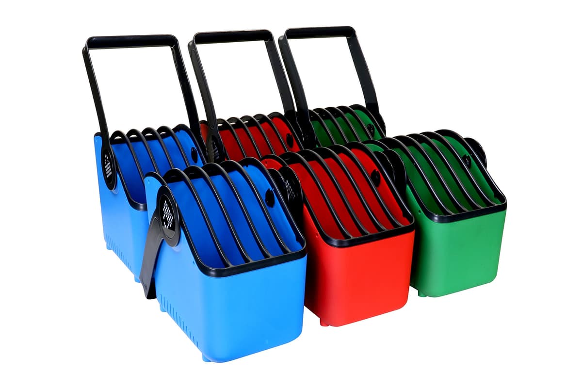 LocknCharge 10019 cestas plásticas grandes para dispositivos (paquete de 6)
