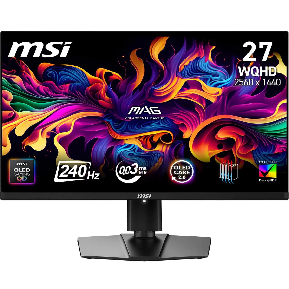 MSI MAG 271QP QD-OLED X24 Gaming Display 26.5" WQHD 240Hz 9S6-3CD89T-025
