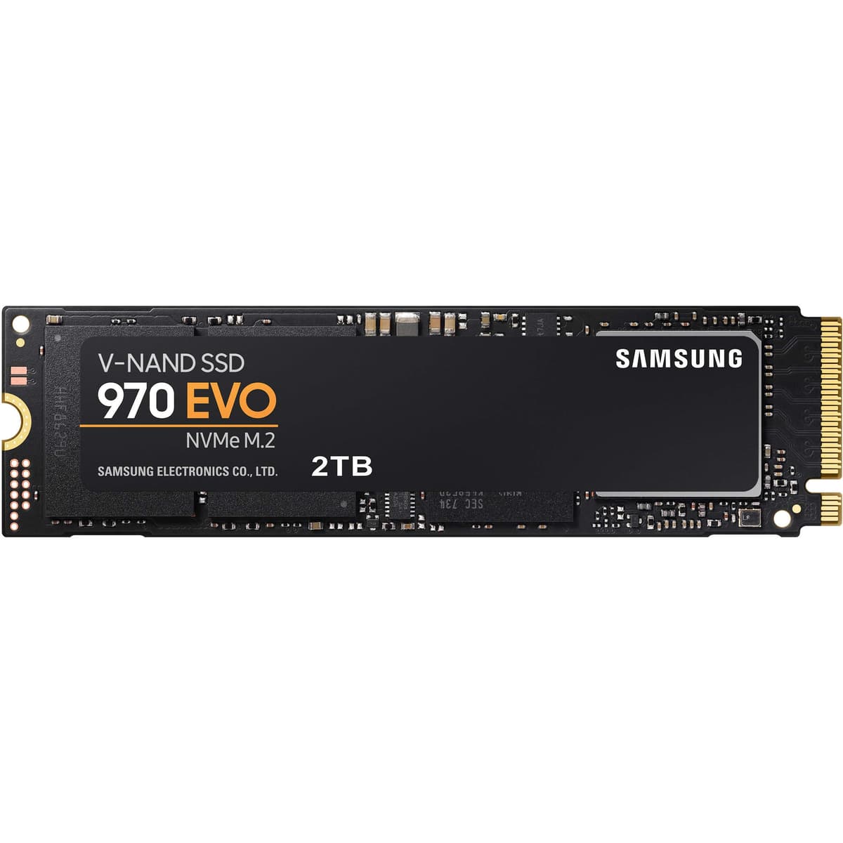 Samsung MZ-V7E2T0BW 970 EVO 2TB NVMe M.2 Unidad SSD Interna, Estado Sólido, Negro
