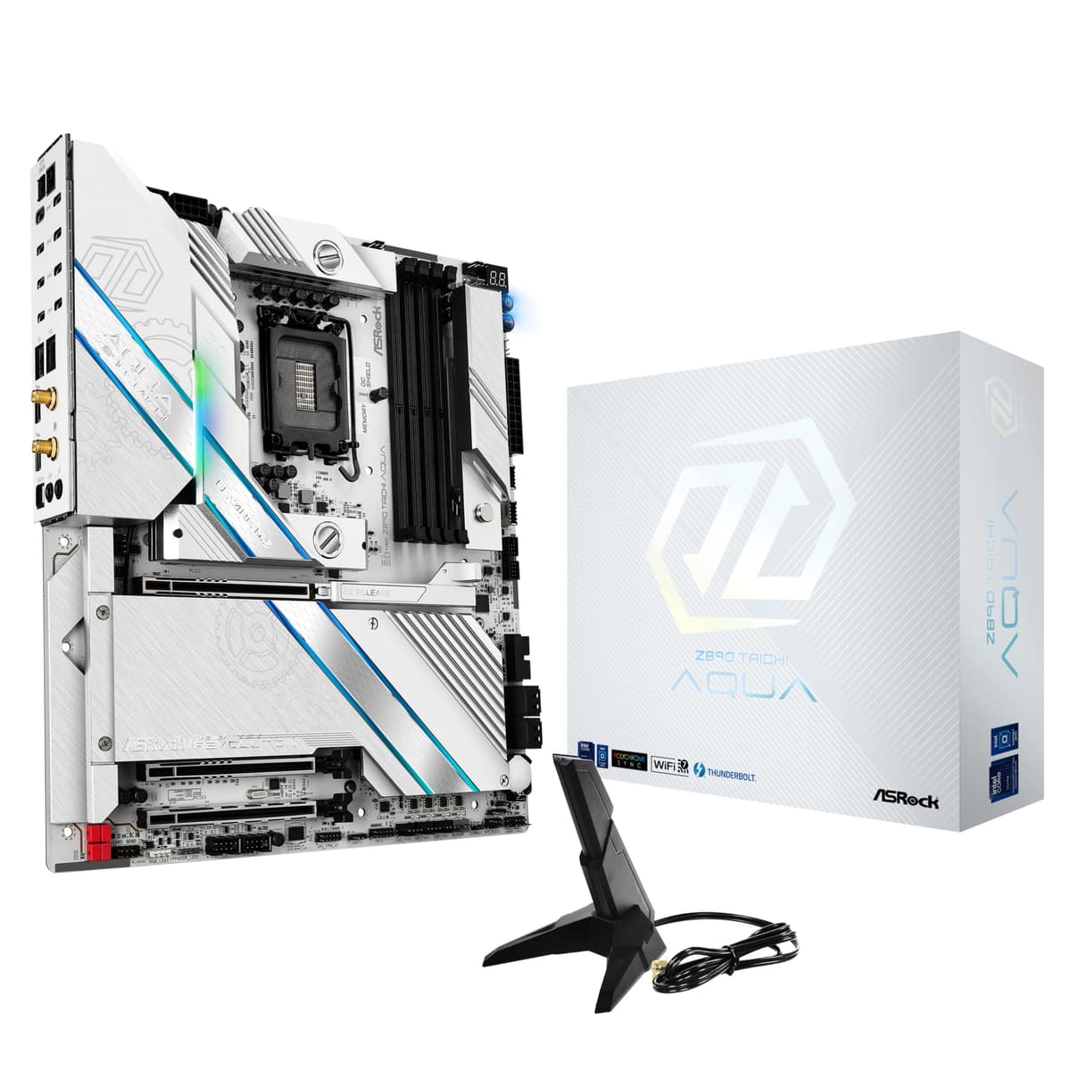 ASRock Z890 Taichi Aqua Intel Core Ultra LGA1851 RL-ILM DDR5 9200 MHz 256 GB EATX Placa base Thunderbolt Wi-Fi 7