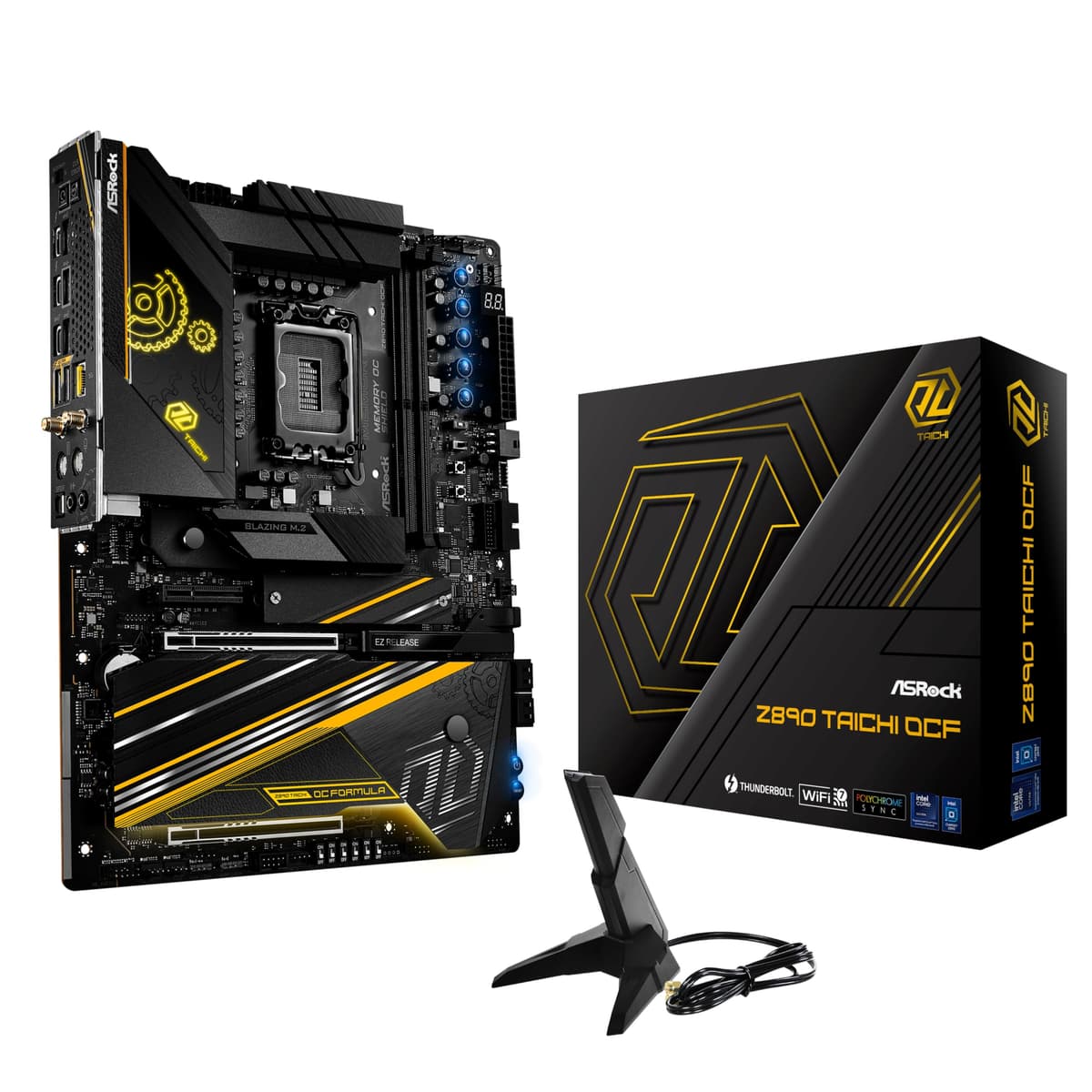 ASRock Z890 Taichi OCF Intel Core Ultra LGA1851 RL-ILM Placa madre ATX DDR5 10133 MHz 128 GB WiFi 7 Thunderbolt