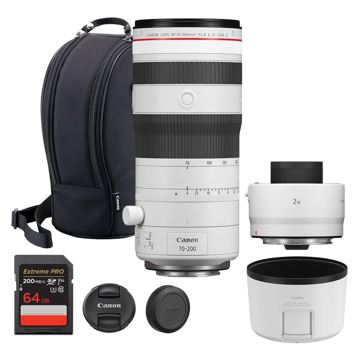 Canon RF 70-200mm f/2.8 L IS USM Z Lens Telefoto compacto con estabilización (6594C002) + Extender RF 2x + 64GB 6594C002_EDIPC_3