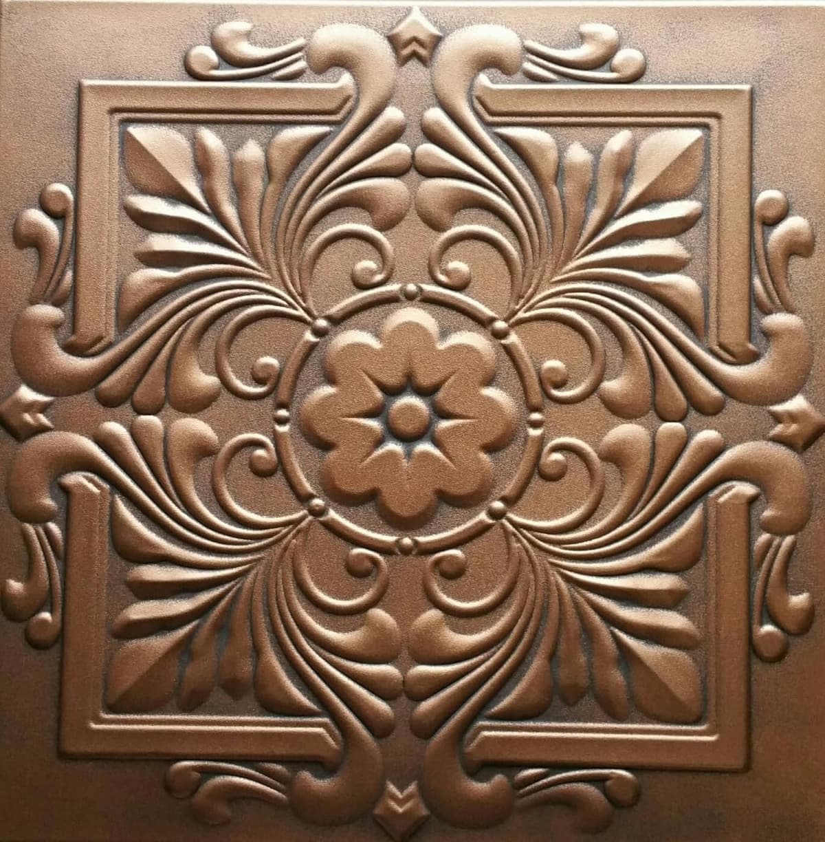 À LA MAISON CEILINGS R14 Victorian Foam Glue-up Ceiling Tile (Pack de 144) - Antique Bronze R14abz-144