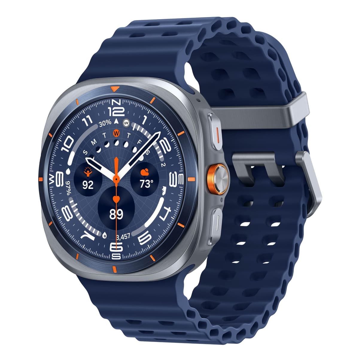 Samsung Galaxy Watch Ultra (2025) 47 mm LTE Smartwatch, Caja de Titanio, Entrenador Avanzado del Sueño, Entrenador de Carrera, Puntuación de Energía, Monitoreo de Ritmo Cardíaco, GPS, Azul Titanio (Reacondicionado) SM-L705U2B