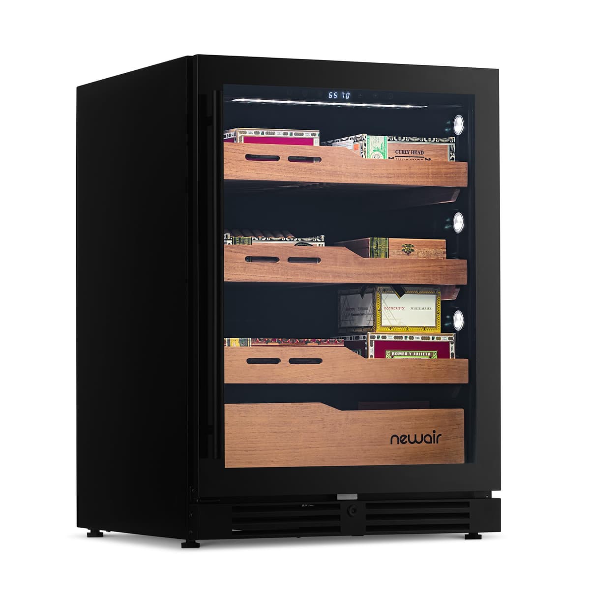 NewAir Humidor Eléctrico 1500 puros - Opti-Temp, Control Electrónico NCH1K5BK00