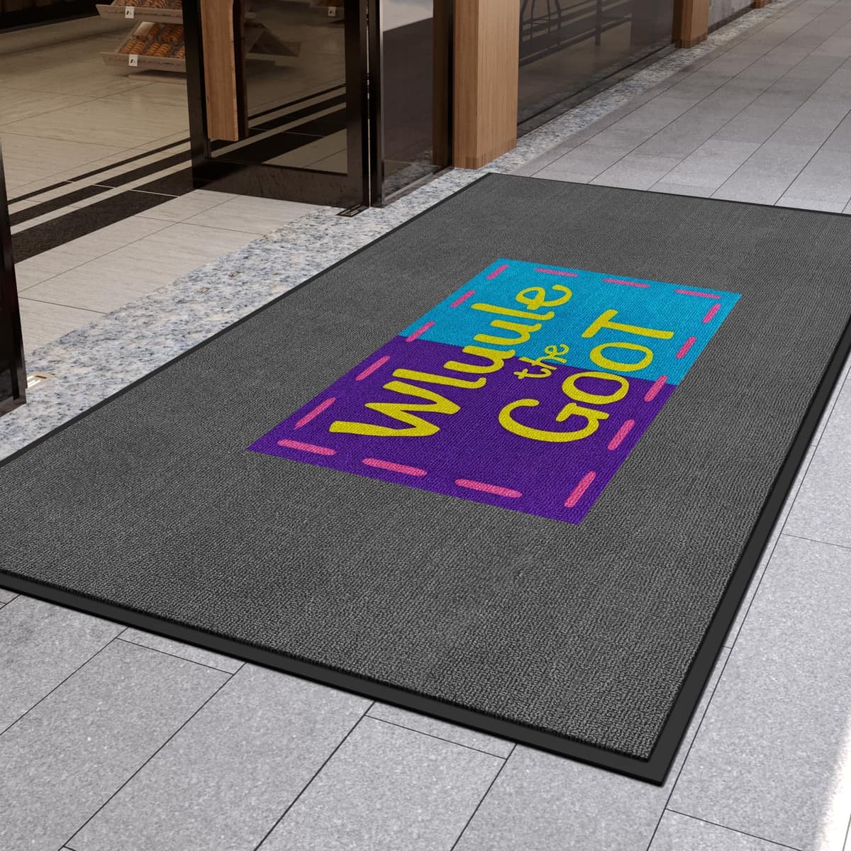 MAOVOT Alfombra Comercial Personalizada 5' x 10' con Respaldo Antideslizante