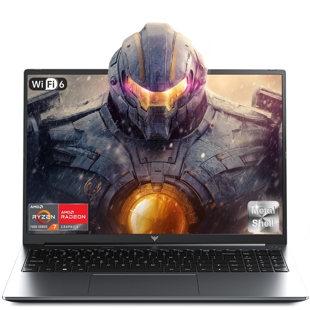Portátil Gamer KAIGERR, 16.0" con AMD Ryzen 7 7730U (8C/16T, hasta 4.5 GHz), 16 GB RAM, 512 GB NVMe SSD, Windows 11, Gráficos Radeon RX Vega 8, WiFi 6, Teclado Retroiluminado TX16PRO