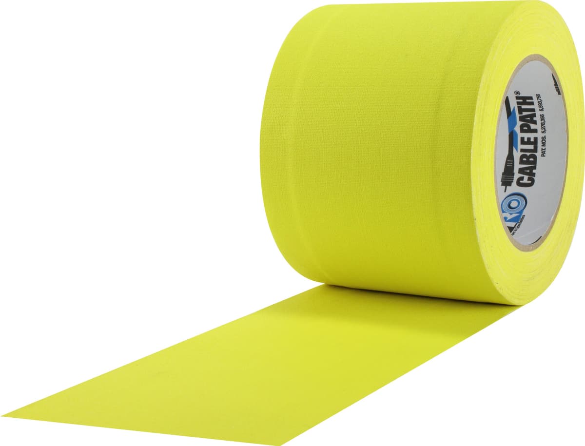 ProTapes Cable Path Gaffers Tape 6" x 30 yd Amarillo, Pack de 8 Pro-Cable-Path-12.5-6x30-Y