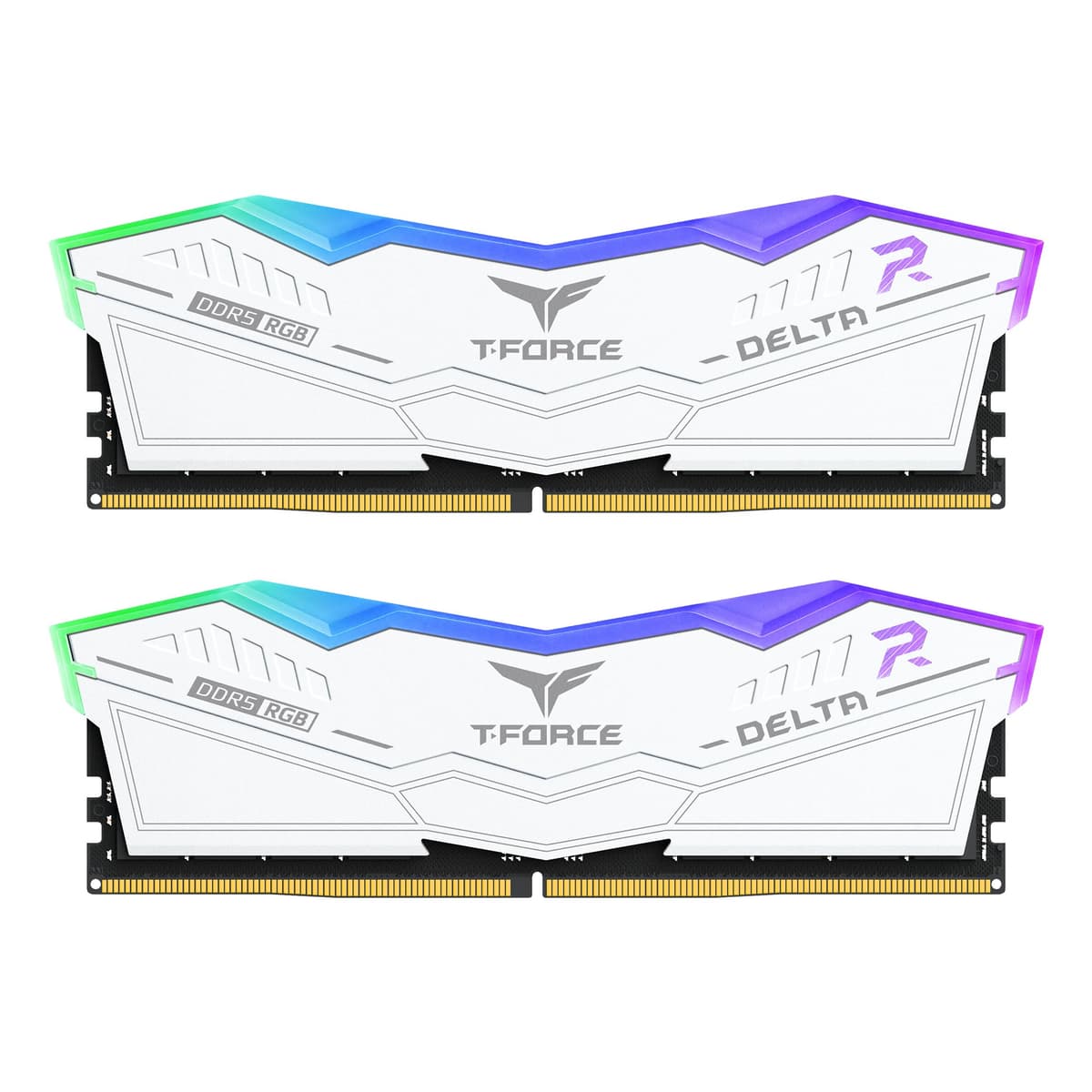 TEAMGROUP T-Force Delta RGB DDR5 RAM 64GB (2x32GB) 6000MHz PC5-48000 CL38 Compatible con Intel XMP 3.0 y AMD EXPO Módulo de memoria para desktop Blanco FF4D564G6000HC38JDC01