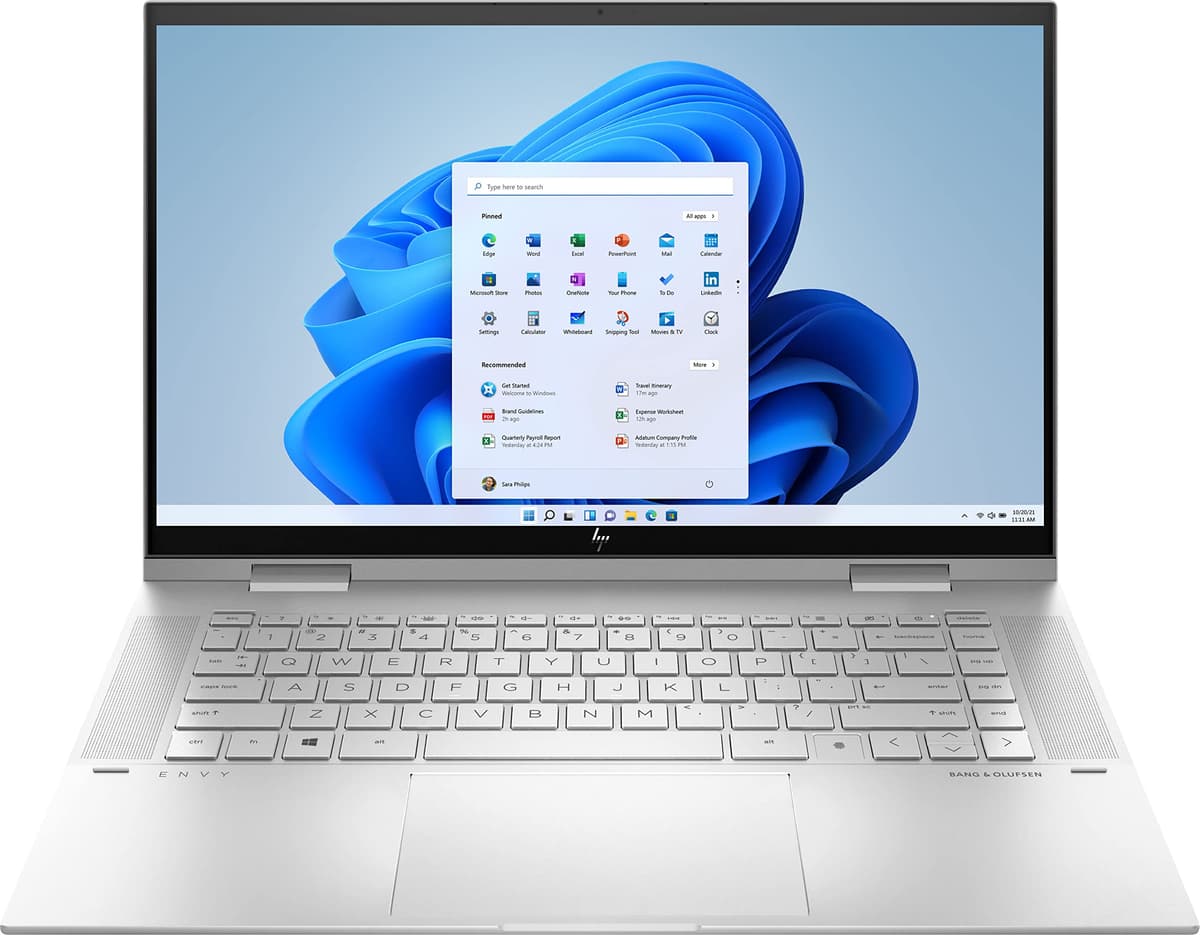 HP Envy X360 2-en-1 15.6" FHD táctil i7-1195G7, 16GB RAM, 512GB SSD, Windows 11 (Plateado) 13-AW0013DX