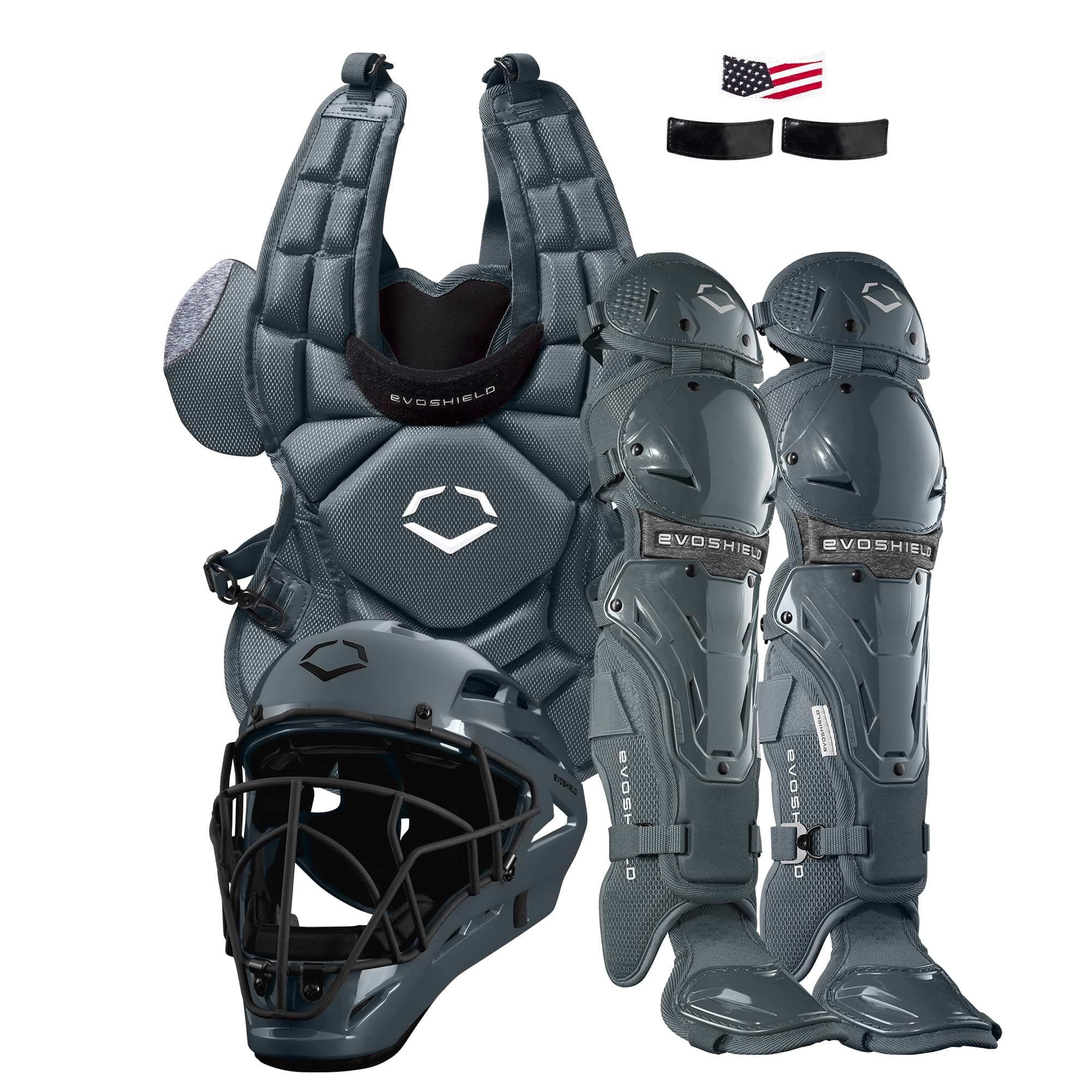 EvoShield G2S Fastpitch Catcher's Gear Kit - Carbón, Talla Intermedia WB5744502INT