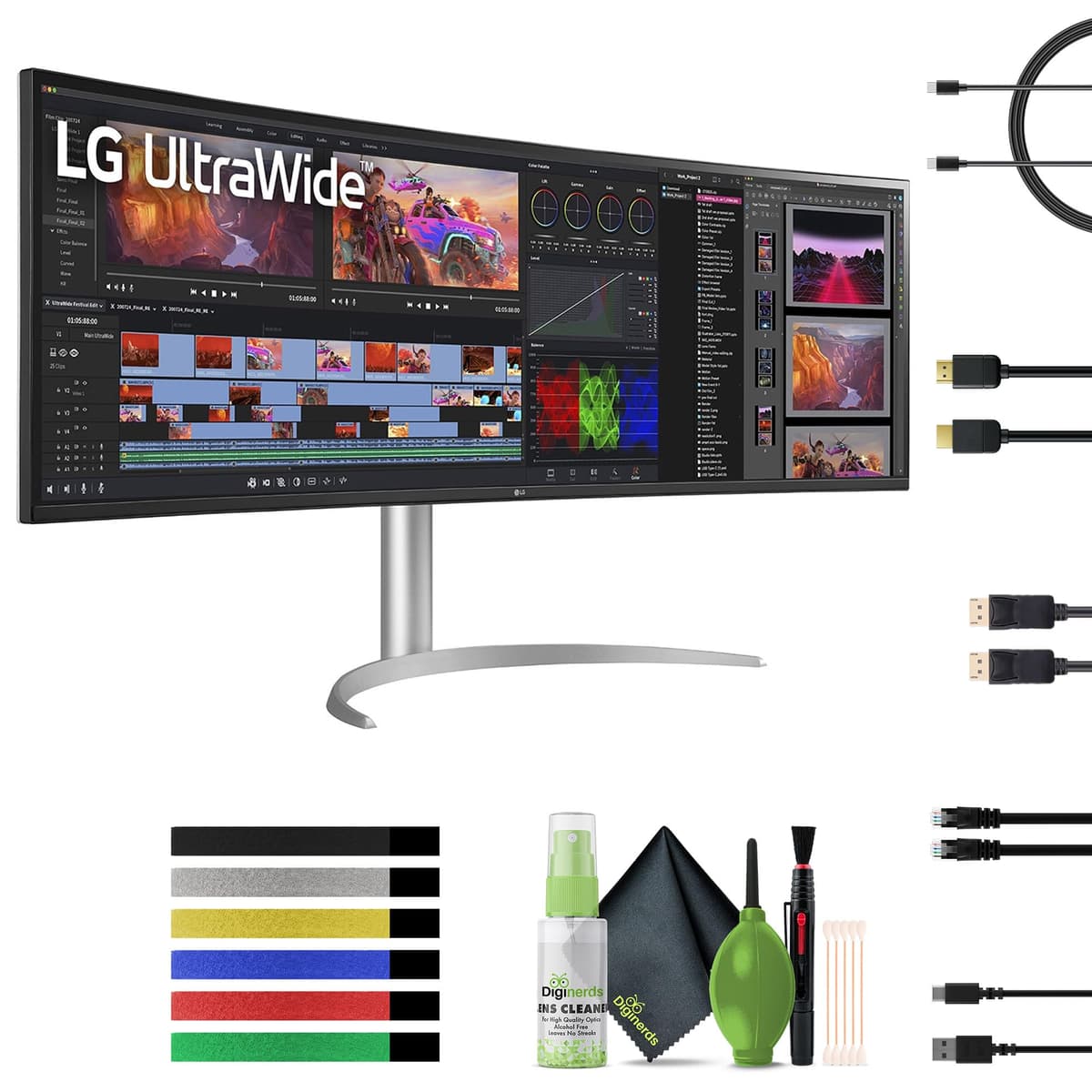LG 49WQ95C-W UltraWide 49" Curvo Dual QHD 5120x1440 144Hz con USB-C, HDMI 2.1, DisplayPort y Altavoces 49WQ95C-W1