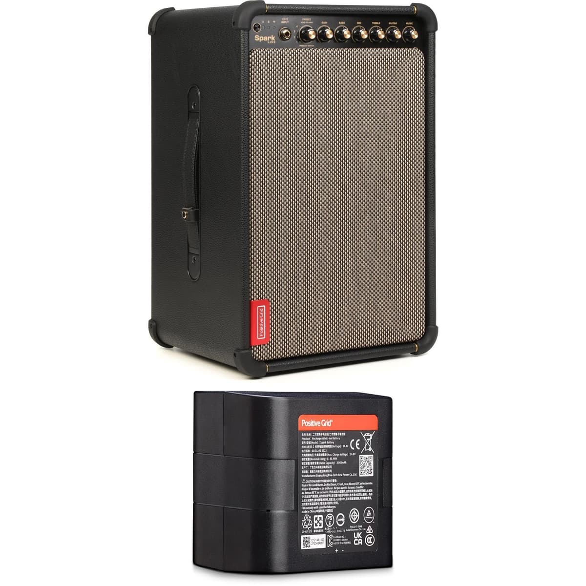 GearNuts Positive Grid Spark Live Amplificador combo 150W 4 canales + batería recargable SparkLIVEBn4