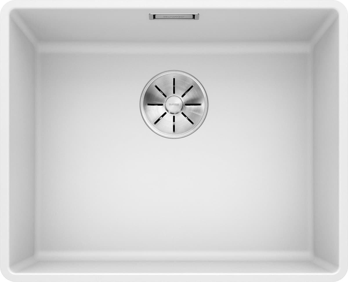 BLANCO SUBLINE 500-F 523535 fregadero empotrable blanco para mueble 60 cm, SILGRANIT SUBLINE 500-U 523 432
