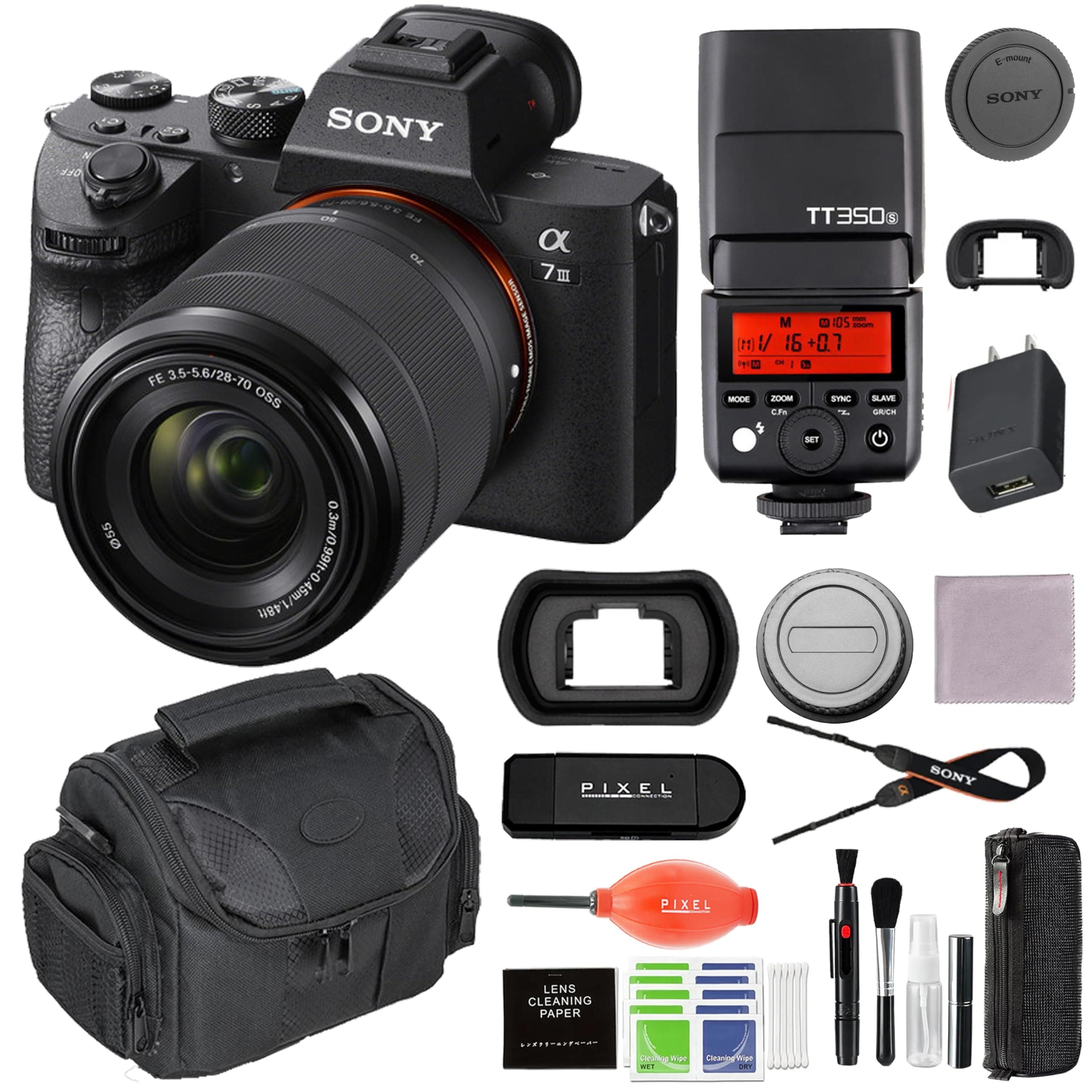Sony a7 III Mirrorless + 28-70mm + Flash GODOX + Accesorios SON-ILCE7M3K/B