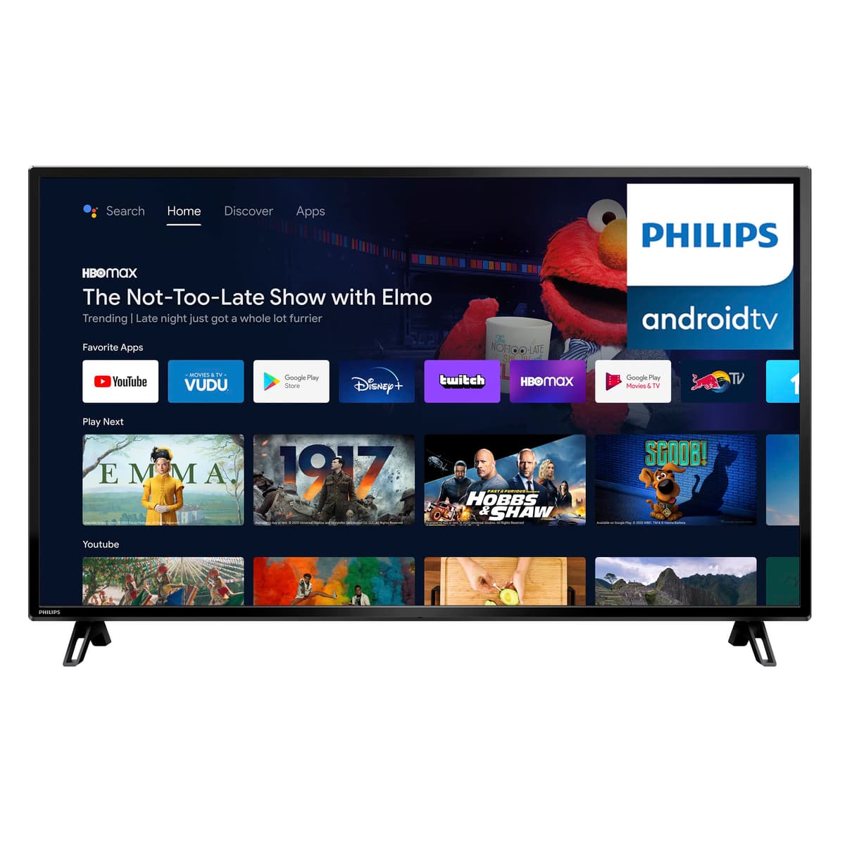 Philips Smart TV Android 55 pulgadas 4K UHD LED con control remoto por voz, HDR10, Google Assistant y Chromecast integrado PHI55PFL57