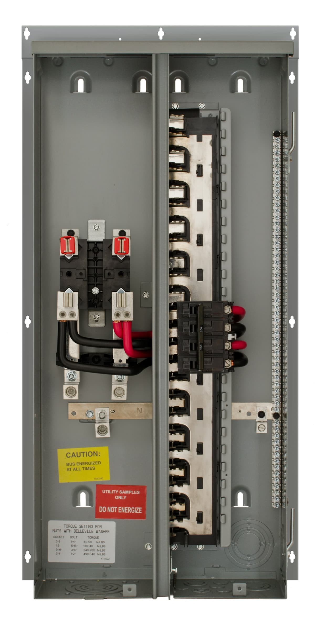 Siemens MC2040B1200EFC Caja combinación medidor-centro de carga 200A, 20 espacios/40 circuitos, montaje empotrado