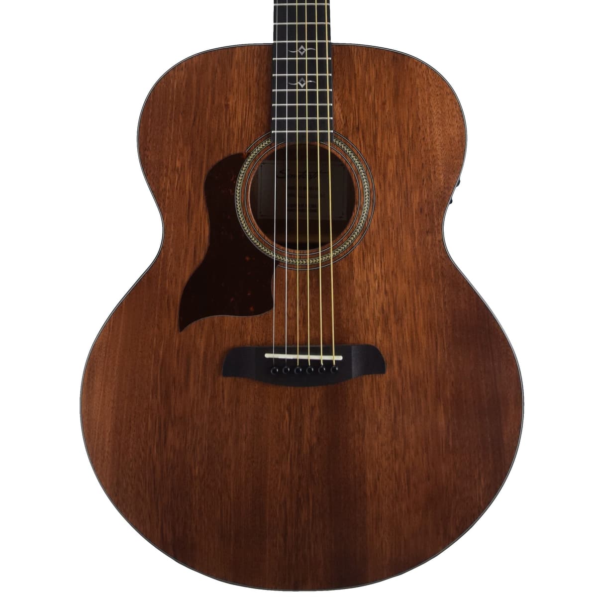 Sawtooth ST-MH-AEJ-LH Guitarra Acústica-Electro Zurda Tapa Maciza Caoba Jumbo