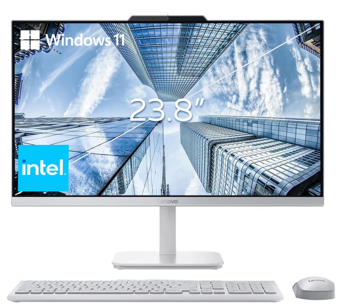 Computadora Todo-en-Uno Lenovo 24" FHD para Hogar y Oficina, Procesador Intel, 32GB RAM, SSD PCIe 2TB, HDMI, WiFi 6, Bluetooth 5.2, AIO Empresarial, Vent-Hear, Teclado y Mouse Inalámbricos, Windows 11 A100