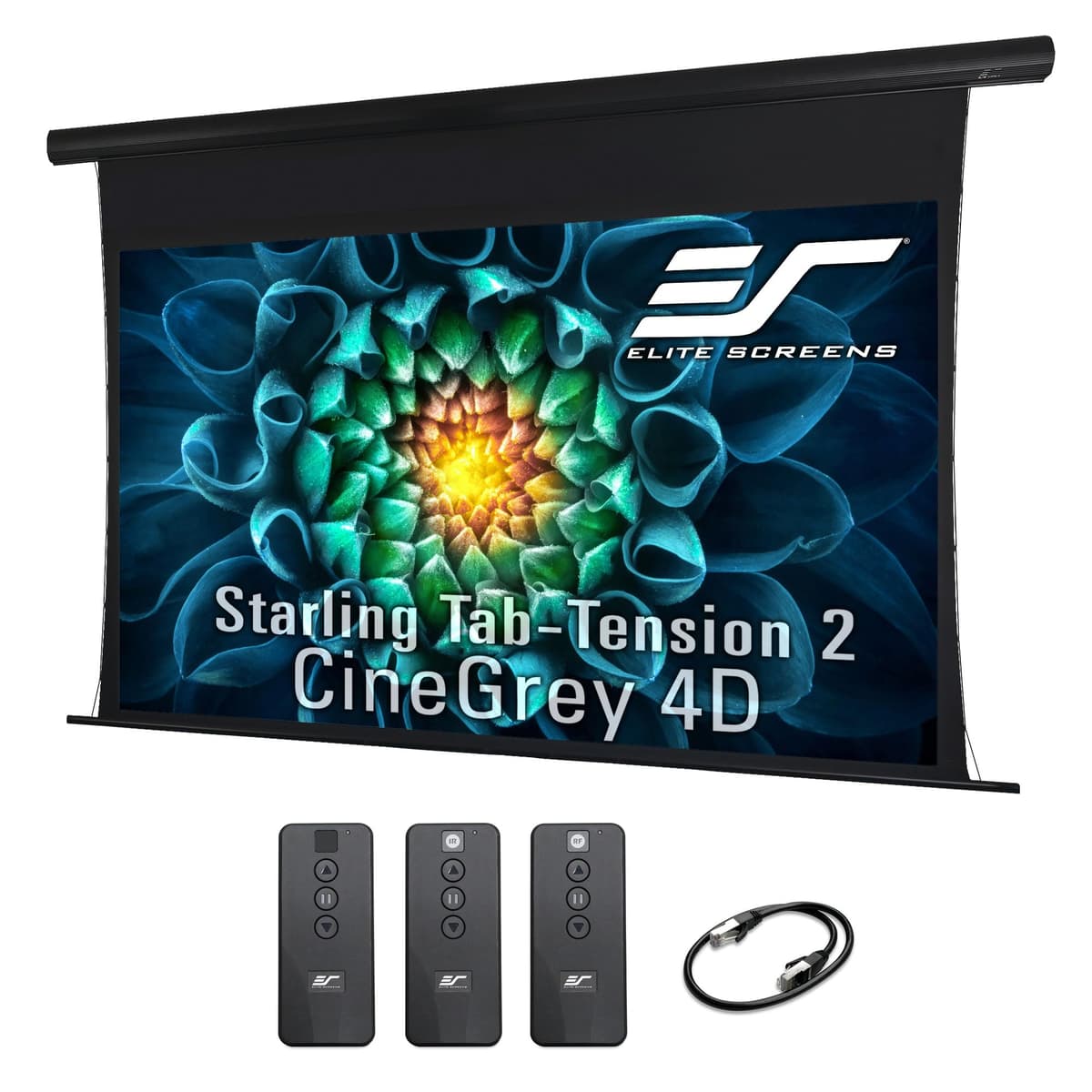 Elite Screens Starling Tab-Tension 2 CineGrey 4D 106" 16:9 - Pantalla motorizada CLR/ALR STT106UHD4-E12