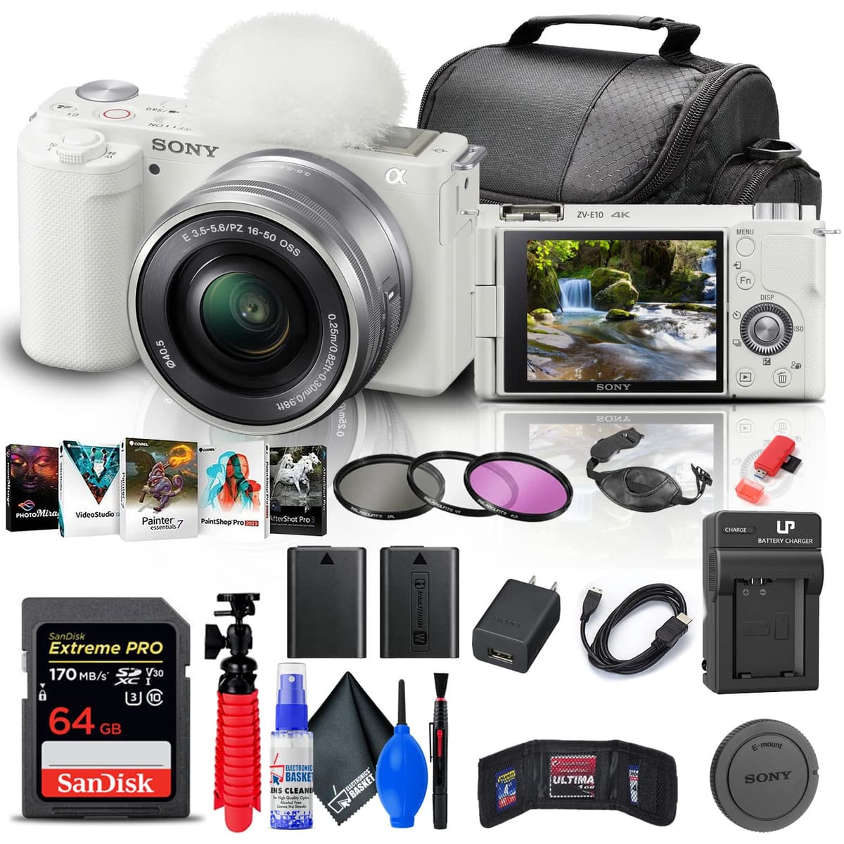 Sony ZV-E10 con lente 16-50mm (blanco) + kit de accesorios (reacondicionado) ILCZV-E10L/W_EDIRE_2