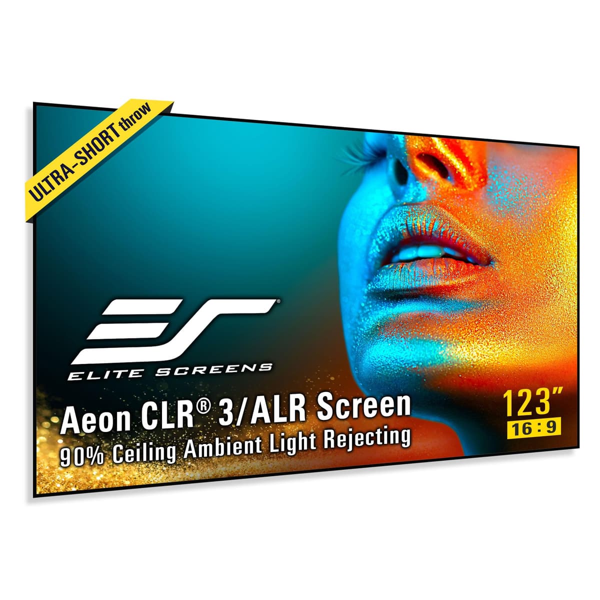 Elite Screens 115" UST ALR Aeon CLR 3 AR115H-CLR3, 16:9, 4K, Marco Fijo Gris AR100DHD5B