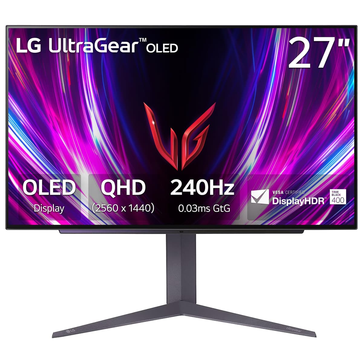 LG UltraGear 27" OLED 27GS93QE QHD 240Hz DisplayHDR True Black 400 27GS93QE-B.AUS