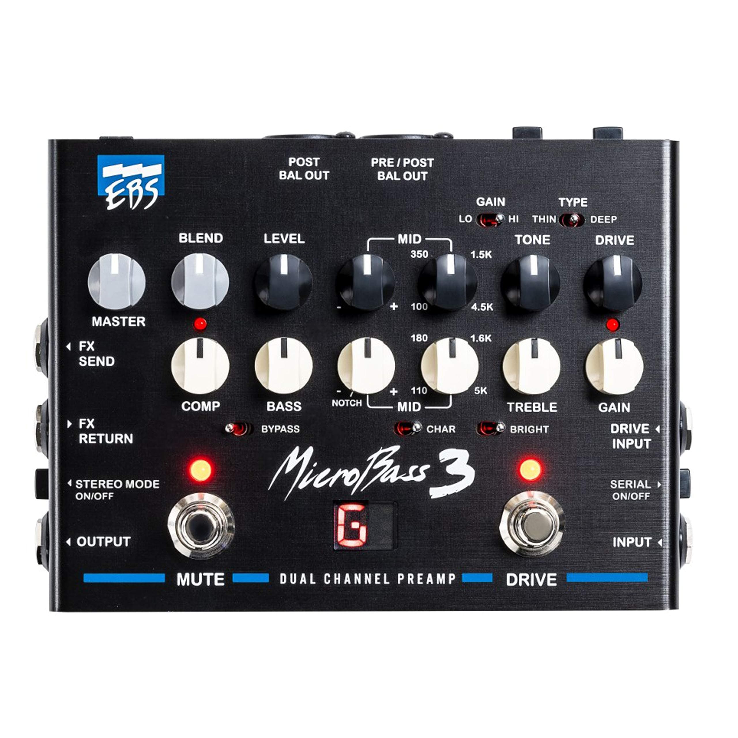 EBS MicroBass 3 Preamplificador de 2 Canales EBS-MB3