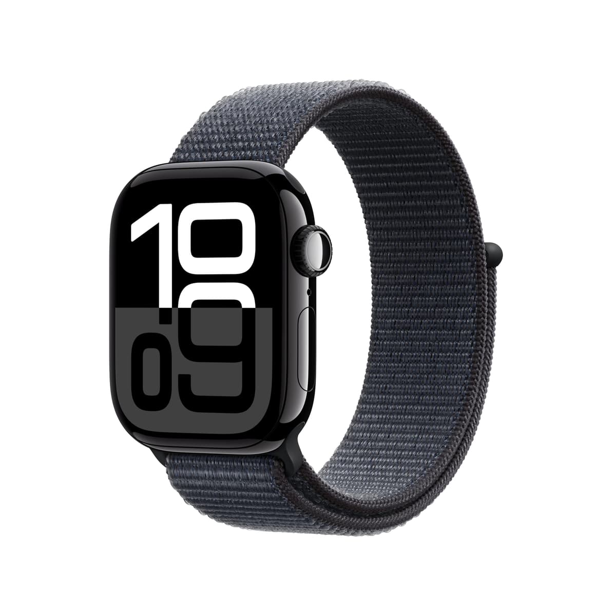 Apple Watch Series 10 [GPS caja de 42 mm] Smartwatch con caja de aluminio negro azabache y correa deportiva Ink. Rastreador de actividad, app de ECG, pantalla Retina siempre activa, carbono neutral MWWG3LW/A