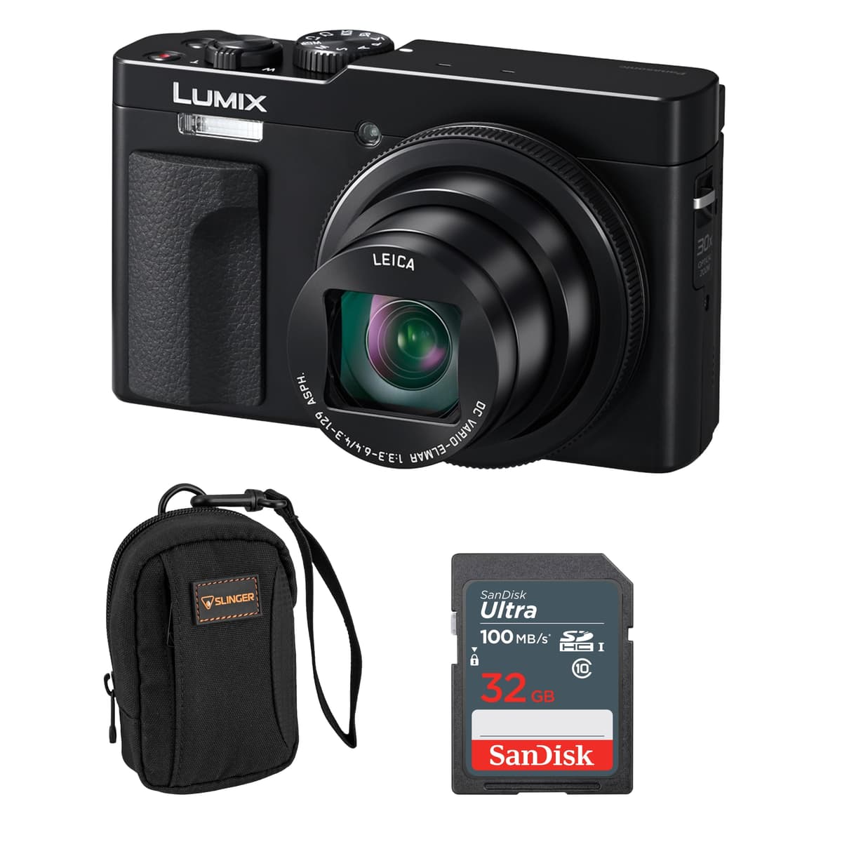 Panasonic LUMIX ZS99 Cámara Compacta con Zoom 24-720mm (30x), 4K Video/Photo, Incluye Bolsa y 32GB DC-ZS99