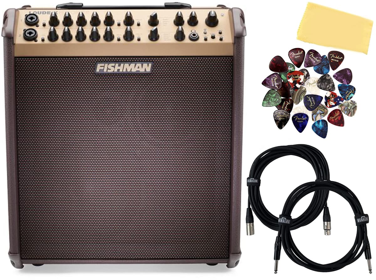 Fishman Loudbox Performer 180W - Amplificador acústico con Bluetooth y paquete de accesorios AUS-PRO-LBT-700