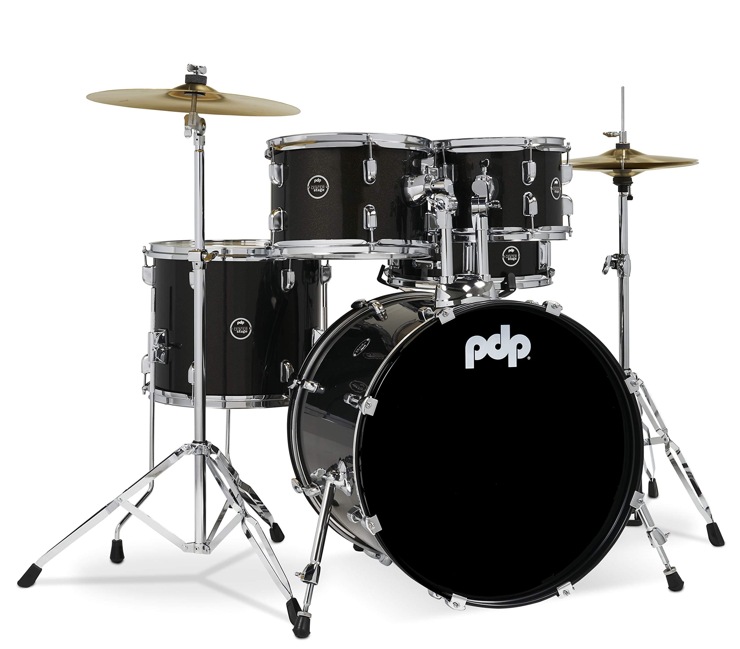 Pacific Drums Center Stage Complete Drumkit Iridescent Black Sparkle PDCE2015KTIB